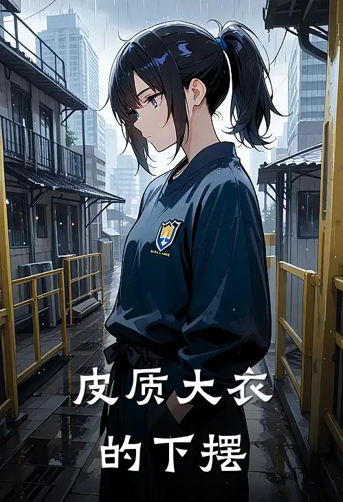 皮质大衣的下摆是